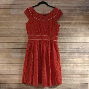 ModCloth Emily & Fin cotton polka dot swing dress